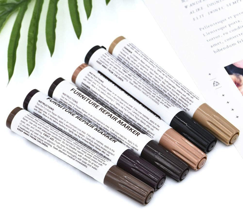 1Pc Furniture Repair Wood Cabinet Floor Touch up Markers Scratch Filler Remover - Mahogany Wood Polish and Care Wood Floor Markers 95) (Mahogany)