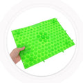 Foot Massage Acupressure Mat High Elasticity TPE Foot Massage Plate for Blood Circulation and Relief Portable for Office Workers and Seniors Green