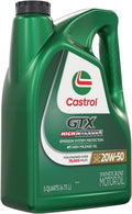 Castrol GTX High Mileage 20W-50 Synthetic Blend Motor Oil, 5 Quarts