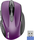 TECKNET Wireless Mouse, 2.4G Ergonomic Optical Mouse, Computer Mouse for Laptop, PC, Computer, Chromebook, Notebook, 6 Buttons, 24 Months Battery