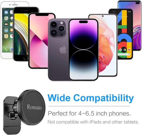 ã2-PackãMagnetic Phone Holder for Car, [Strong Magnet] Magnetic Phone Mount for Car [ 4 Plate] Iphone Magnetic Car Phone Holder Mount for Cell