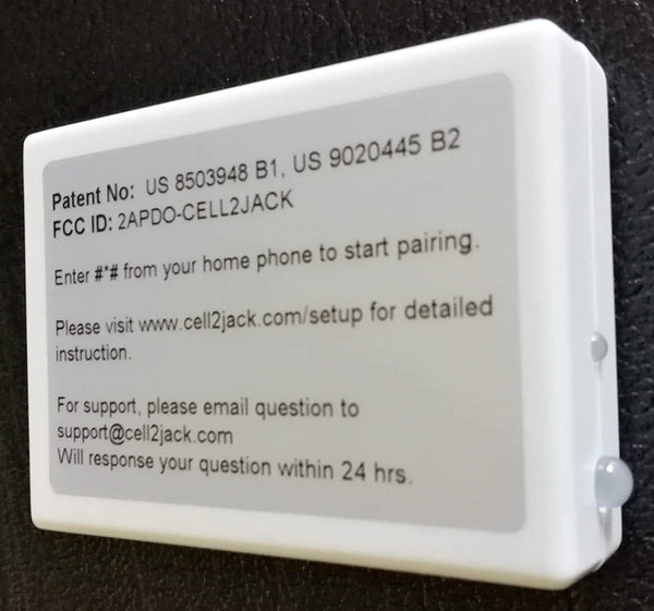 CELL2JACK - Cellphone to Home Phone Adapter, Make and Receive Cell Phone Call on Your Landline Phone Free - Cell Phone to Landline Dock - Cell to