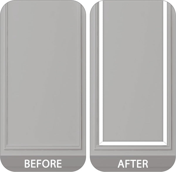 Peel and Stick Wall Trim, Flexible Mirror Edging, Finish Molding for Ceiling Floor Tile Edge Furniture and Home Decoration (Matte White, 196.8" X