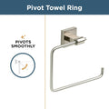 Franklin Brass MAX46-SN Maxted Towel Ring, Brushed Nickel