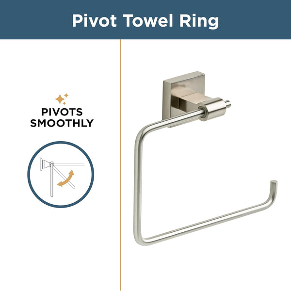 Franklin Brass MAX46-SN Maxted Towel Ring, Brushed Nickel