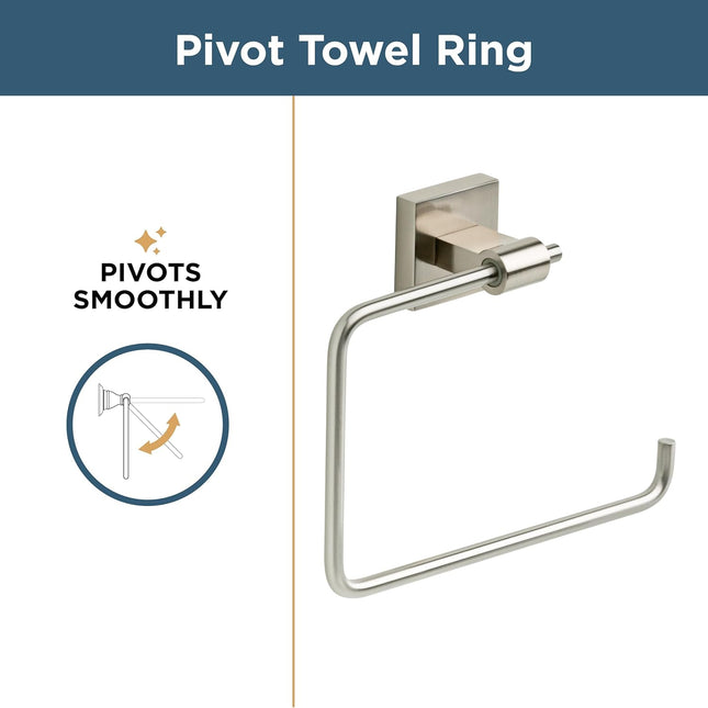 Franklin Brass MAX46-SN Maxted Towel Ring, Brushed Nickel