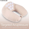Kanjo Memory Foam Acupressure Neck Pillow - High Density Memory Foam Core - Travel Accessory Pillow - Relieves Neck Pain and Back Pain - Includes