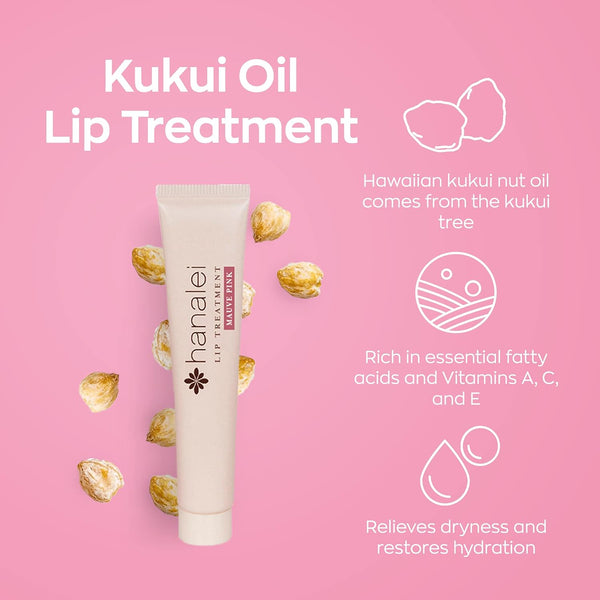 Hanalei Hydrating Lip Treatment Balm â Cruelty-Free, Paraben-Free Moisturizer for Severely Dry, Chapped Lips â Kukui Oil, Shea Butter & Grapeseed
