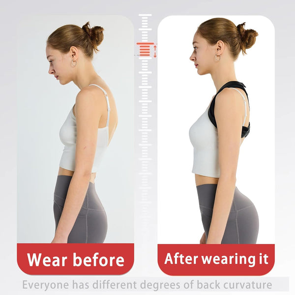 YUNYILAN Posture Corrector for Women and Men - Adjustable Shoulder Back Brace - Upper Back Pain Relief, Improve Posture Correct Hunchback