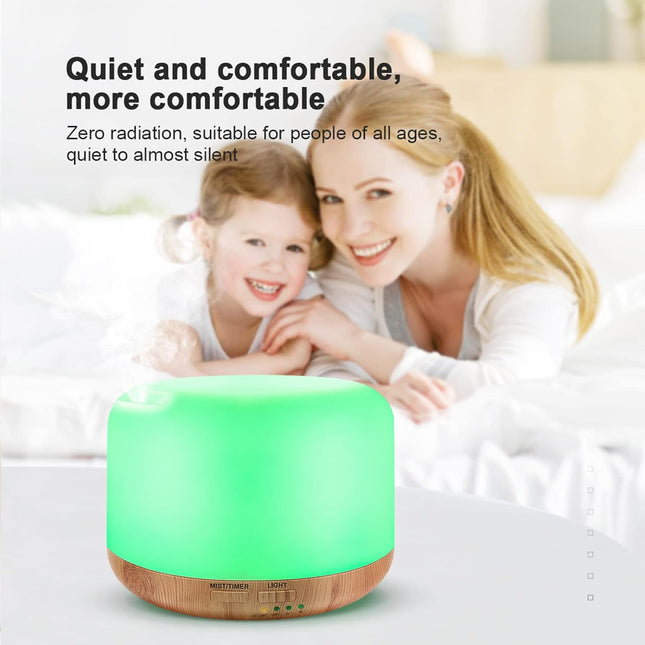 300ML Essential Oil Diffuser, Remote Control Ultrasonic Aromatherapy Oil Diffusers Cool Mist Humidifier, Waterless Auto-