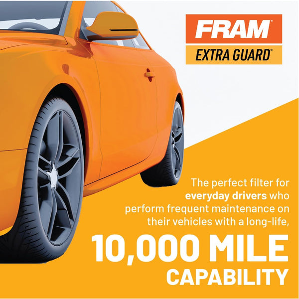 FRAM Extra Guard PH3614, 10K Mile Change Automotive Replacement Interval Spin-On Engine Oil Filter for Select Vehicle Models