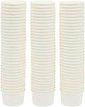 Juvale 100 Pack Disposable Paper Ice Cream Cups, Dessert Bowls for Sundae Bar, Frozen Yogurt (White, 8 Oz) - Ice Cream Sundae Bar Supplies