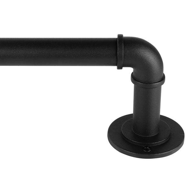Industrial Curtain Rods for Windows 66 to 120 Inches, Blackout Wrap around Curtain Rod, for Indoor and Outdoor, 7/8 Inch Diameter, 95 to 150