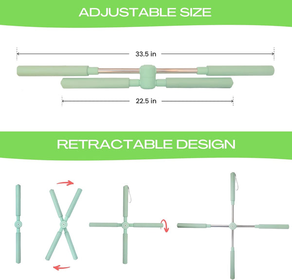 Posture Corrector Yoga Cross Stick - Back Pain Relief for Men Women - Stretcher and Straightener for Upper and Lower Back - Stretch Pole - Neck