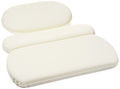 Amazon Basics Bath Tub Neck and Back Support Pillow with Non-Slip Suction Cups, Waterproof, Thick Padded 3-Panel, Easy to Clean, Off-white