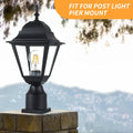 Pier Mount Adapter,Post Light Base for 3" Post Light Fixtures,Parts Kits Included, Matte Black