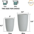 Wheat Straw Cups 8 PCS Good Alternative to Plastic Reusable Cups 12 Oz Unbreakable Drinking Cup Reusable Dishwasher Safe Water Plastic Glasses