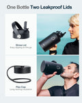 BUZIO Vacuum Insulated Stainless Steel Water Bottle 64Oz (Cold for 48 Hrs/Hot for 24 Hrs) BPA Free Double Wall Travel Mug/Flask for Outdoor Sports