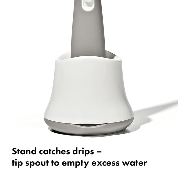 OXO Tot Bottle Brush with Nipple Cleaner and Stand - Gray