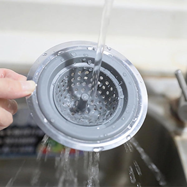 2 Pack Kitchen Sink Drain Strainer Silicone Stainless, Drain Protector,Prevent Clogging, Large Wide Rim 4.5 inch Diameter, Tools Home Improvement