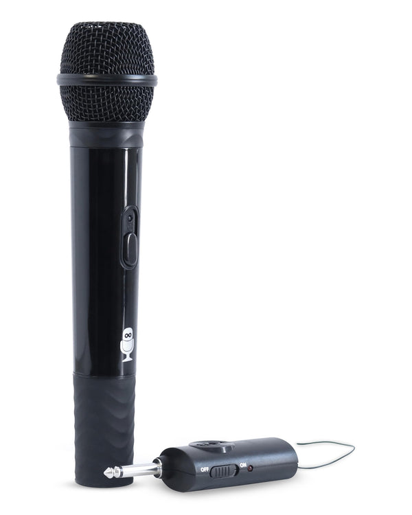 Singing Machine Portable Wireless Microphone (Black) - Premium Unidirectional UHF Wireless Mic for Singing, Speeches & Events - Cordless Mic