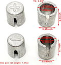 6 Pieces Battery Terminals Post Lead Shims Car Battery Post Caps Adapter Terminal Cable Ends Repair Kits for Positive or Negative Worn Posts Loose
