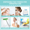 HOMEXCEL Face Towels, Disposable Face Towelette, Biodegradable Makeup Remover Dry Wipes 50 Count, Super Soft Clean Facial Towels Wash Cloth for