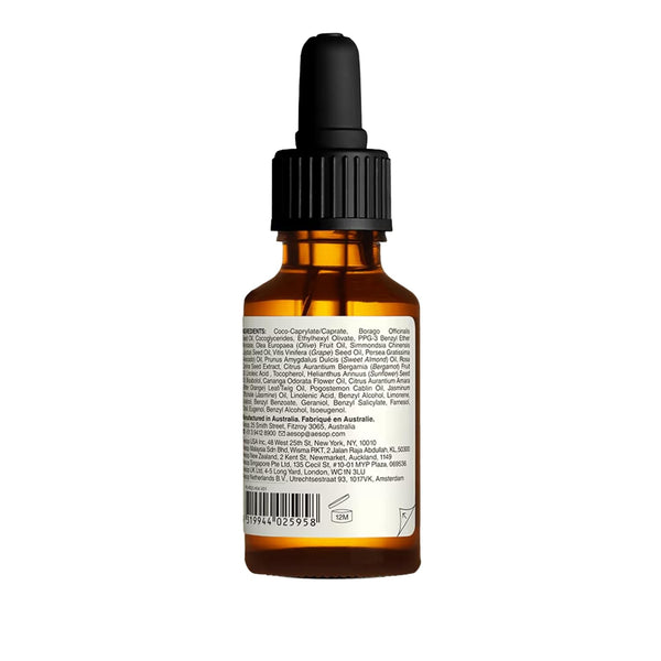 Aesop Shine Hair and Beard Oil | Moisture-Rich, Silicone-Free Oil for Full Beards and Hair | Softens Coarse Texture | No Greasy Buildup | Green