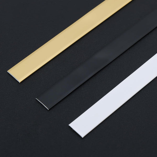 Peel and Stick Wall Trim, Flexible Mirror Edging, Finish Molding for Ceiling Floor Tile Edge Furniture and Home Decoration (Matte White, 196.8" X