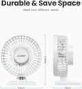 Gaiatop USB Desk Fan, Small but Powerful, Personal Portable Quiet 3 Speeds, Adjustable Mini Table Desktop Fan for Cooling Home Office Car Summer