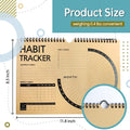 Habit Tracker Journal 2021 Goal Planner - Track Progress and Reach Goals with Spiral Binding, Weekly Monthly Kraft Large Calendar & Notepad - 12+1