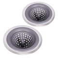 2 Pack Kitchen Sink Drain Strainer Silicone Stainless, Drain Protector,Prevent Clogging, Large Wide Rim 4.5 inch Diameter, Tools Home Improvement