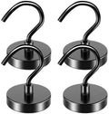 VNDUEEY 4 Pack 110 Lbs Magnetic Hooks Heavy Duty Neodymium Magnet Hook, Strong Magnetic Hooks for Hanging, Rust Proof Magnets with Hooks Magnetic