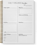 Softcover Trust the Journey 8.5" X 11" Motivational Spiral Health Journal/Notebook, 120 Daily Wellness Tracker Pages, Durable Gloss Laminated