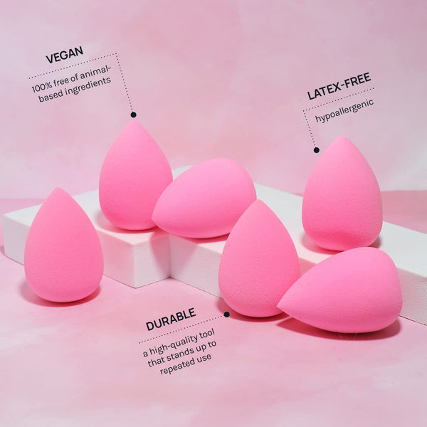 AOA Studio Collection Makeup Sponge Set Makeup Blender Latex Free and High-Definition Super Soft Set of 6 Makeup Blender for Powder Cream and