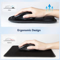 Mouse Pad with Wrist Support, TECKNET Ergonomic Gaming Mouse Pad Pain Relief, Portable Comfortable Mousepad for Computer, Laptop, Office, Home and