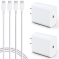 20W USB C Fast Charger 10 FT Compatible with Iphone 14 13 12 11 XS XR X 8 Ipad, 2 Pack PD Wall Charger Block with 10FT Long Type C Lightning Cable