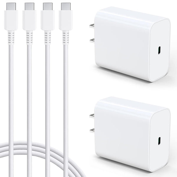 20W USB C Fast Charger 10 FT Compatible with Iphone 14 13 12 11 XS XR X 8 Ipad, 2 Pack PD Wall Charger Block with 10FT Long Type C Lightning Cable