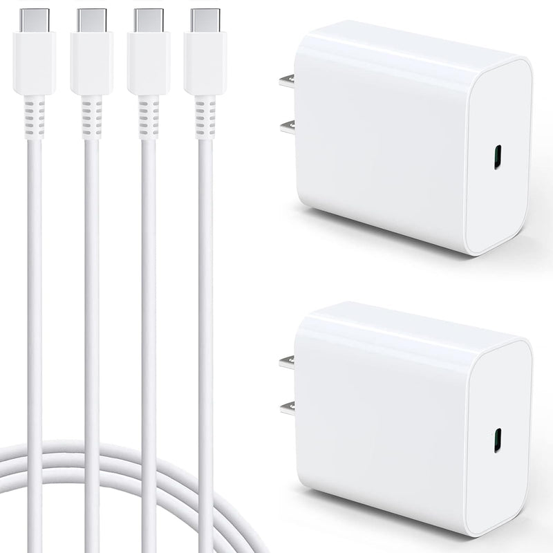 20W USB C Fast Charger 10 FT Compatible with Iphone 14 13 12 11 XS XR X 8 Ipad, 2 Pack PD Wall Charger Block with 10FT Long Type C Lightning Cable