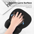 Eoocoo Ergonomic Mouse Pad with Wrist Support, Mousepad with Memory Foam Wrist Rest and Non-Slip Base for Computer, Cafe, Home & Office, 9.64 X