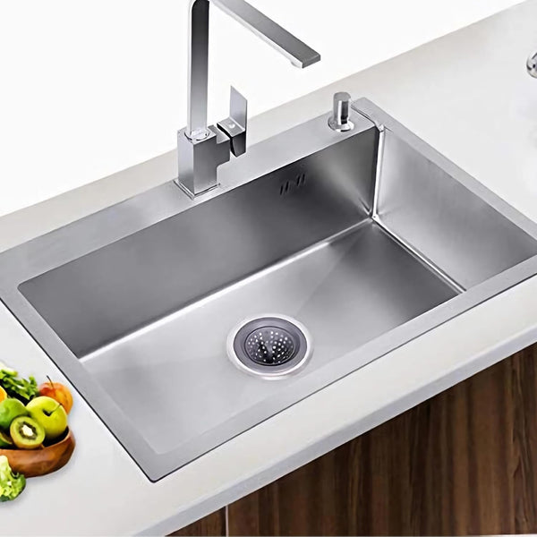 2 Pack Kitchen Sink Drain Strainer Silicone Stainless, Drain Protector,Prevent Clogging, Large Wide Rim 4.5 inch Diameter, Tools Home Improvement