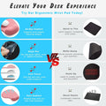 Office Mousepad with Gel Wrist Support - Ergonomic Gaming Desktop Mouse Pad Wrist Rest - Design Gamepad Mat Rubber Base for Laptop Computer
