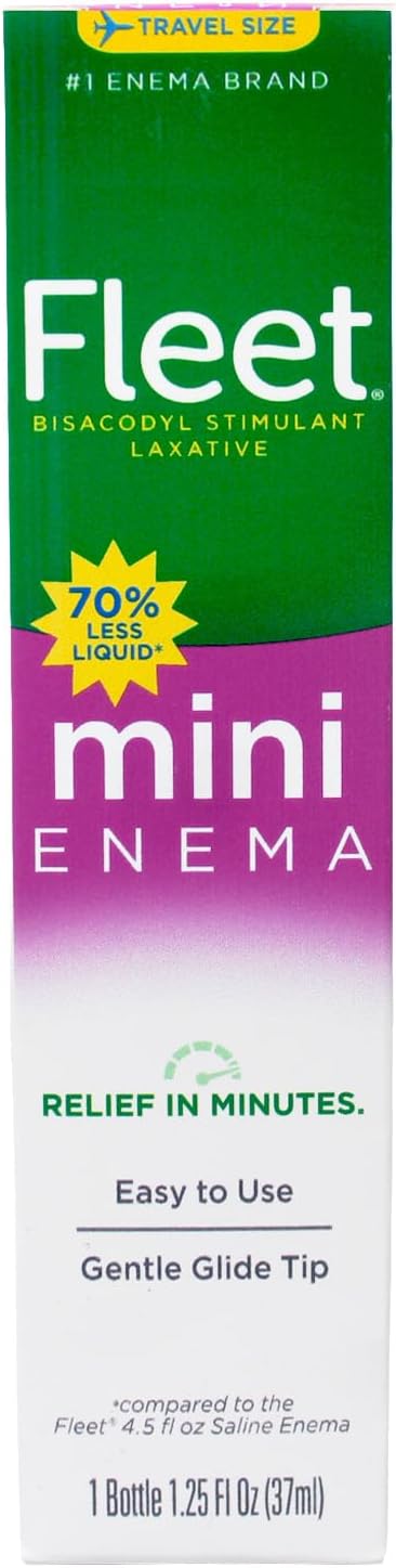 Fleet Bisacodyl Enema, Ready to Use - 1.25 Oz (Pack of 5)