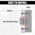 X AUTOHAUX 4Pcs OD 83.1Mm to ID 70.6Mm Aluminium Alloy Car Hub Centric Rings Wheel Bore Center Spacer