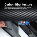 Carbon Fibre Detailing Vinyl Wrap Tape Roll DIY for Black Out Chrome Delete Window Trim Door Trim (2" X 30Ft)