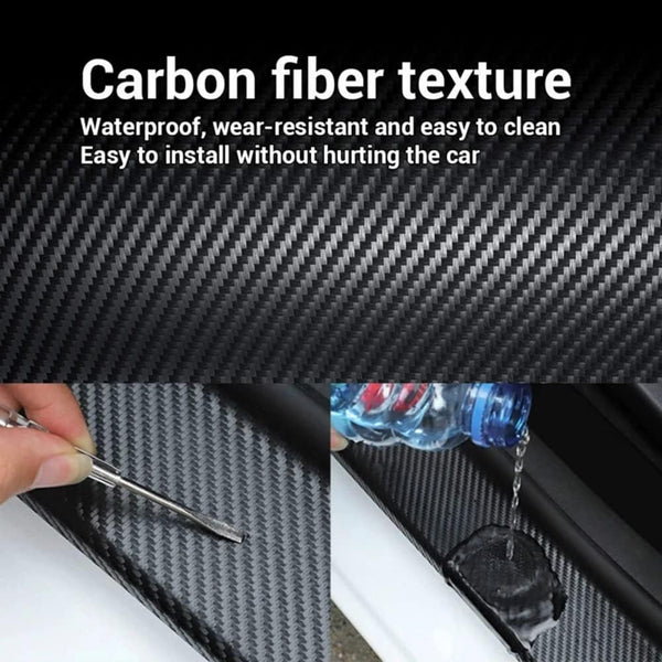 Carbon Fibre Detailing Vinyl Wrap Tape Roll DIY for Black Out Chrome Delete Window Trim Door Trim (2" X 30Ft)