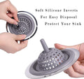 2 Pack Kitchen Sink Drain Strainer Silicone Stainless, Drain Protector,Prevent Clogging, Large Wide Rim 4.5 inch Diameter, Tools Home Improvement