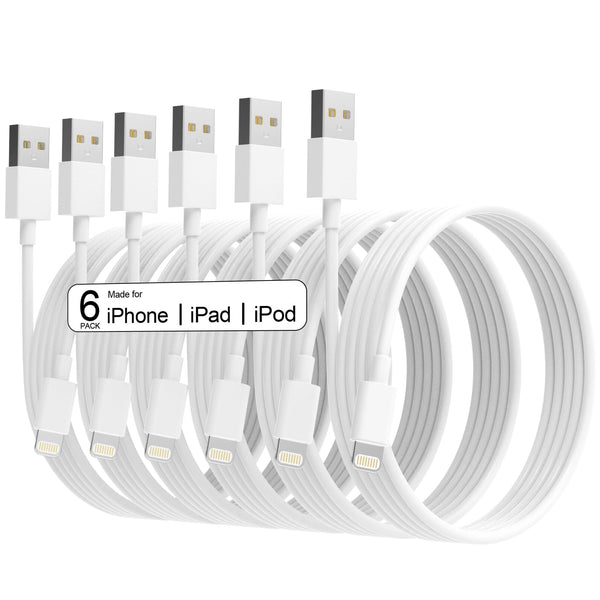 6Pack(3/3/6/6/6/9 FT) Original [Apple Mfi Certified] Iphone Charger Fast Charging Lightning Cable Iphone Charger Cord Compatible Iphone