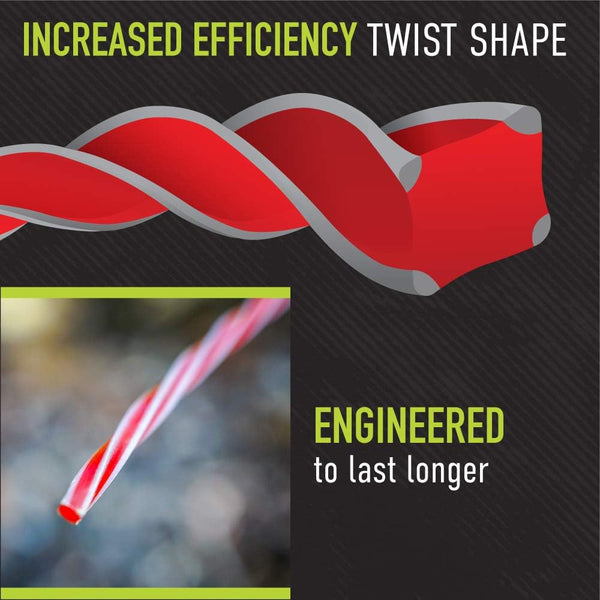 Weed Warrior Pulverizer Twist Universal Trimmer Line, 0.065" Diameter X 100', Red Core/Silver Tips