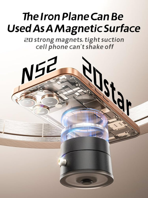 Upgraded Vacuum Magnetic Car Phone Holder,Strong Suction Cup Car Phone Mount,Foldable&Retractable Phone Holders for Your Car,Hands-Free for Car,